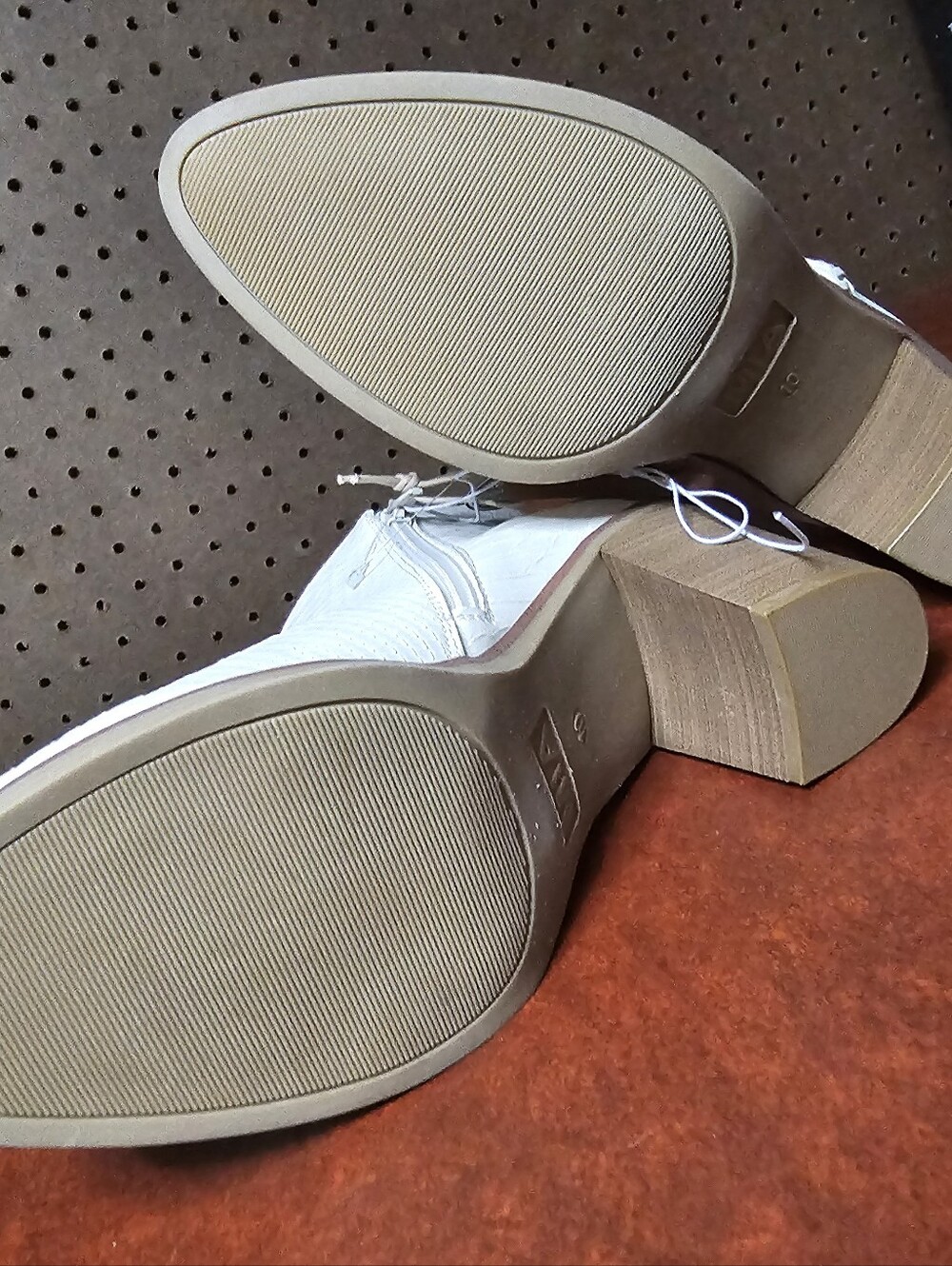 MIA Women's Ivory Textured Ankle Booties - Picture 9 of 11